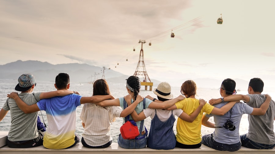 Group of creators and friends connected through social media